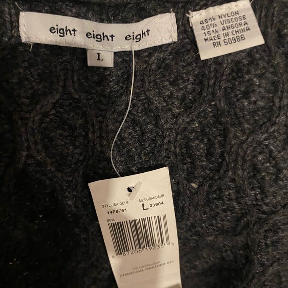 Brand New, Angora mixed ladies charcoal gray sweater! Soft warm & stylish! - Picture 3 of 4